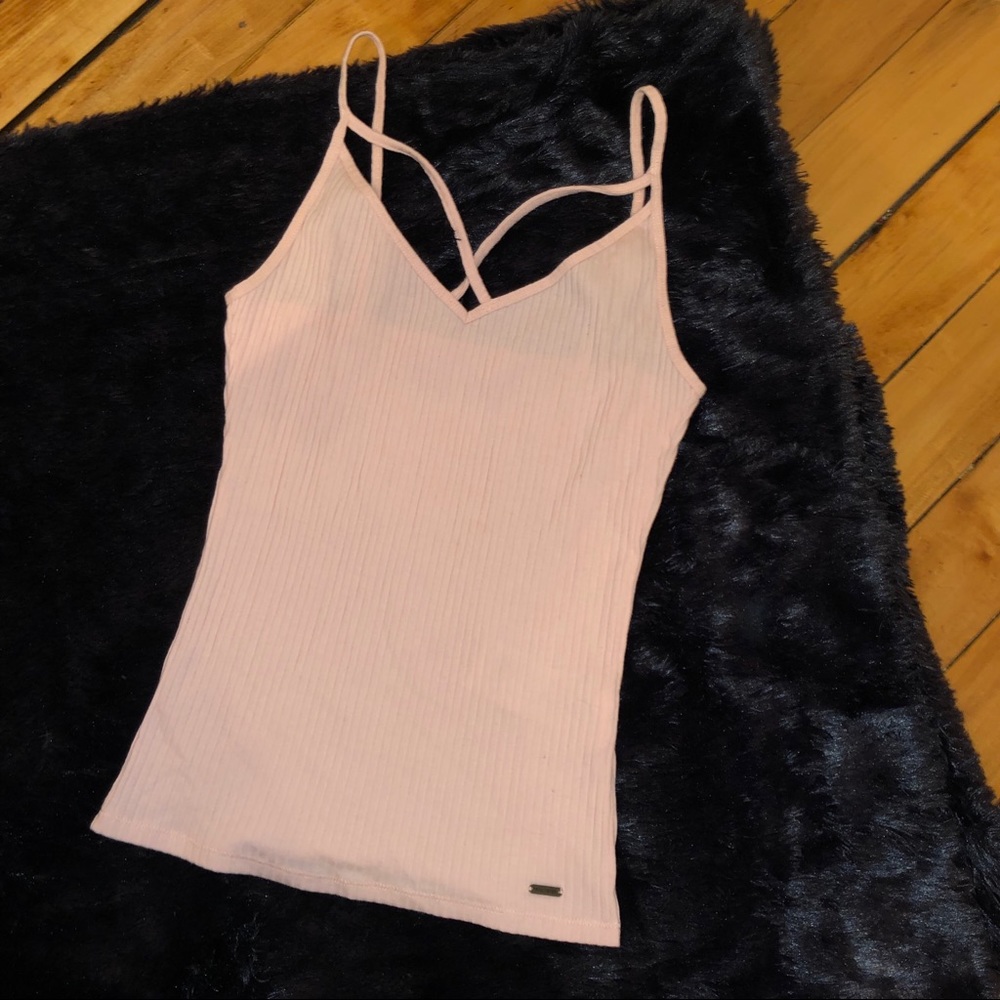 Ribbed Pink Tank Top